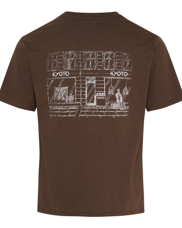 Kyoto Print T-Shirt Brown - KYOTO - Kyoto