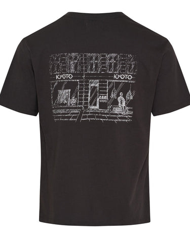 Kyoto Print T-Shirt Faded Black - KYOTO - Kyoto