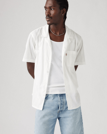 Levi’s® THE SUNSET CAMP SHIRT EMBER DETAIL STRIP Whites - KYOTO - Levi’s®