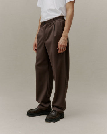 Libertine Agency pant 3486 Dark Brown Melange - KYOTO - Libertine - Libertine