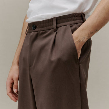 Libertine Agency pant 3486 Dark Brown Melange - KYOTO - Libertine - Libertine