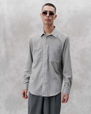 Libertine Canyon 3640 Grey Herringbone shirts - KYOTO - Libertine - Libertine