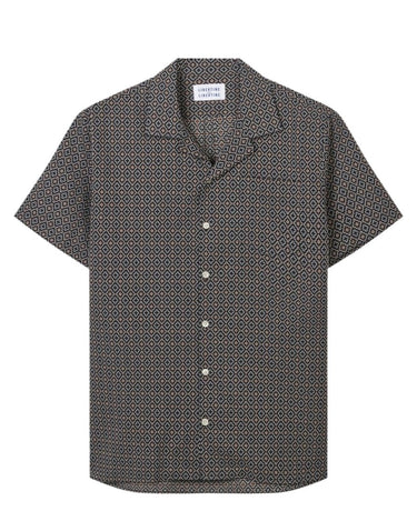 Libertine Cave Shirt Brown & White Tile - KYOTO - Libertine - Libertine