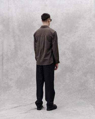 Libertine Record 3641 Brown Check shirt - KYOTO - Libertine - Libertine