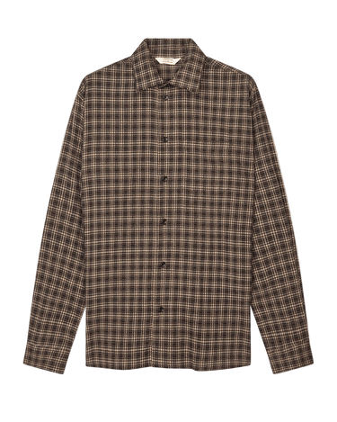 Libertine Record 3641 Brown Check shirt - KYOTO - Libertine - Libertine