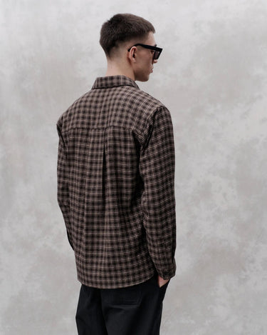 Libertine Record 3641 Brown Check shirt - KYOTO - Libertine - Libertine