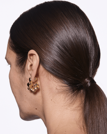 Maria Black Coil Hoop left Medium Gold - KYOTO - Maria Black