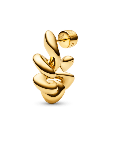 Maria Black Coil Hoop right Medium Gold - KYOTO - Maria Black