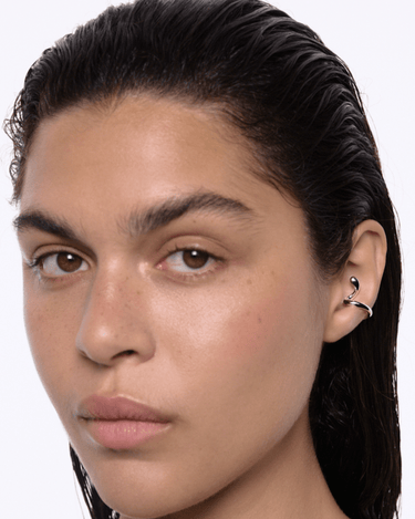 Maria Black Coil Whirl Ear Cuff left Silver - KYOTO - Maria Black
