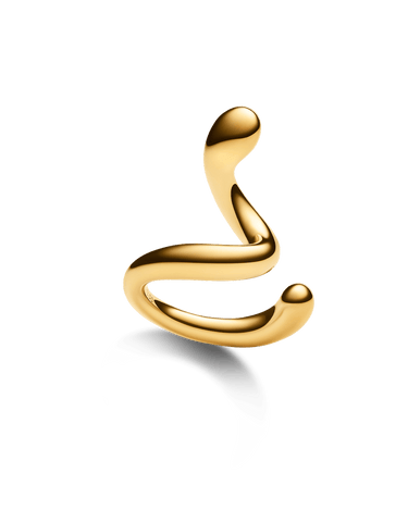 Maria Black Coil Whirl Stud right Gold - KYOTO - Maria Black