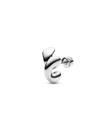 Maria Black Coil Whirl Stud right Silver - KYOTO - Maria Black