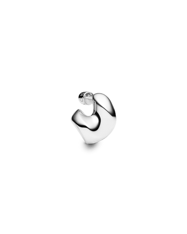 Maria Black Saddle Earring Small Silver Left - KYOTO - Maria Black