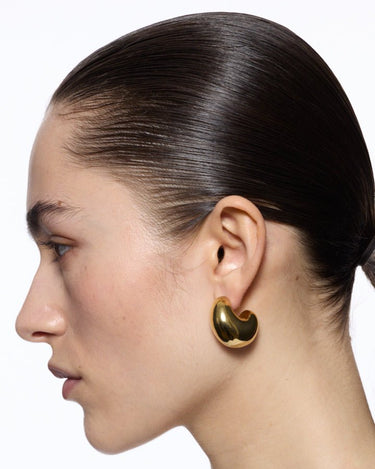 Maria Black Tryvann Dome Earring Goldplated Silver - KYOTO - Maria Black