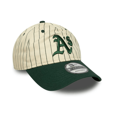 New Era 9TWENTY Pinstripe Oakland Athletics Off White/Dark Green cap - KYOTO - New Era