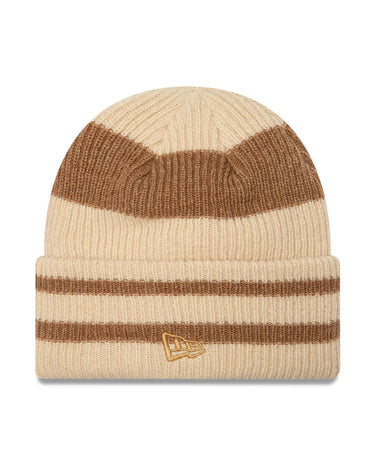 New Era FEMALE STRIPE WIDE CUFF BEANIE NEW ERA Beige, Brown - KYOTO - New Era