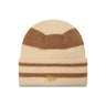 New Era FEMALE STRIPE WIDE CUFF BEANIE NEW ERA Beige, Brown - KYOTO - New Era