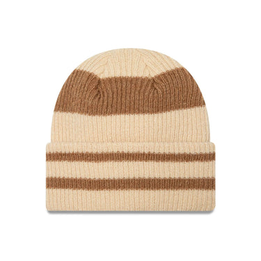 New Era FEMALE STRIPE WIDE CUFF BEANIE NEW ERA Beige, Brown - KYOTO - New Era