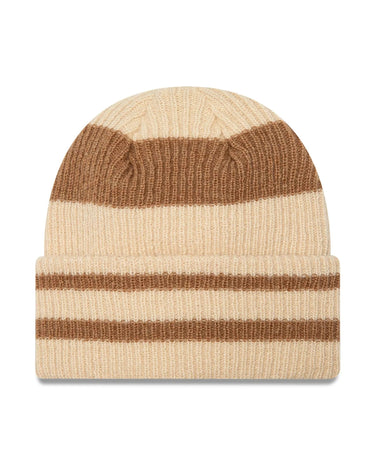 New Era FEMALE STRIPE WIDE CUFF BEANIE NEW ERA Beige, Brown - KYOTO - New Era