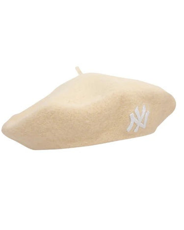 New Era FEMALE WOOL BERET NEW YORK YANKEES LTC hat beige - KYOTO - New Era