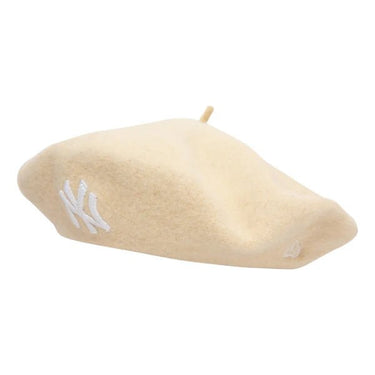 New Era FEMALE WOOL BERET NEW YORK YANKEES LTC hat beige - KYOTO - New Era