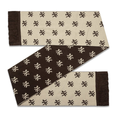 New Era MLB MONOGRAM SCARF NEW YORK YANKEES Brown, Beige - KYOTO - New Era