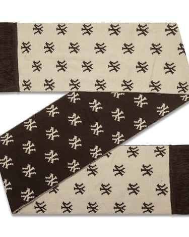 New Era MLB MONOGRAM SCARF NEW YORK YANKEES Brown, Beige - KYOTO - New Era