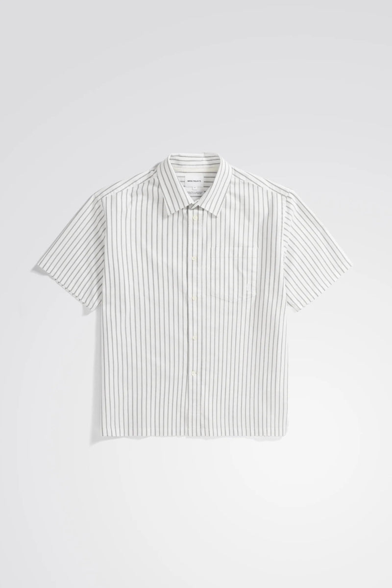 Norse Ivan Relaxed Monogram Shirt Spruce Green - KYOTO - Norse Projects