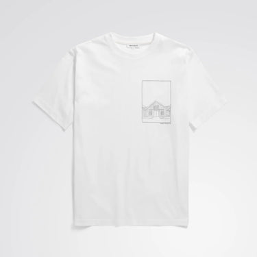 Norse Johannes Organic Kanonbadsvej Print T-shirt Enamel White - KYOTO - Norse Projects