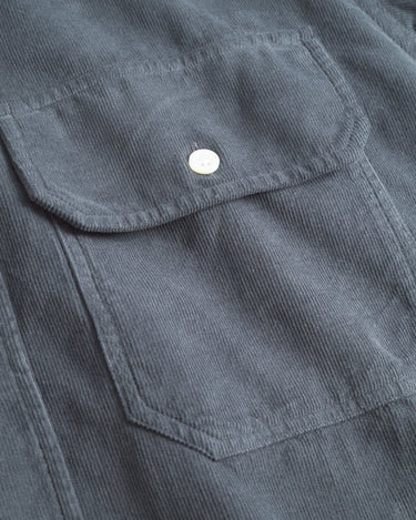 Norse Projects Algot Relaxed Micro Cord Shirt Graphite - KYOTO - Norse Projects