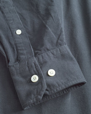 Norse Projects Algot Relaxed Micro Cord Shirt Graphite - KYOTO - Norse Projects