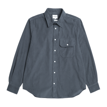 Norse Projects Algot Relaxed Micro Cord Shirt Graphite - KYOTO - Norse Projects