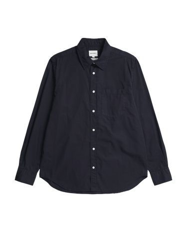 Norse Projects Algot Twill Shirt Dark Navy - KYOTO - Norse Projects