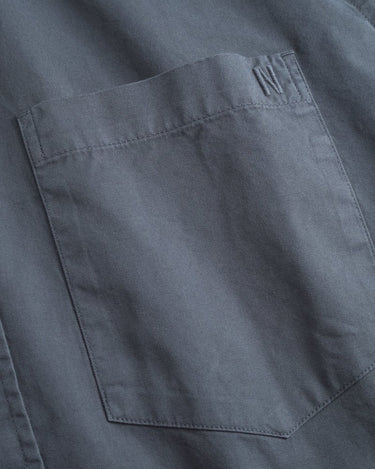 Norse Projects Algot Twill Shirt Graphite - KYOTO - Norse Projects