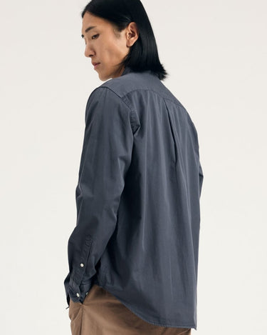 Norse Projects Algot Twill Shirt Graphite - KYOTO - Norse Projects