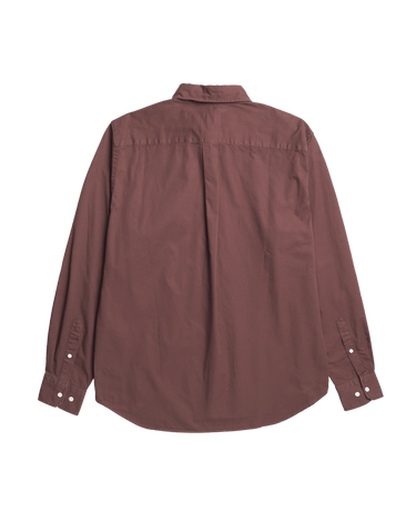 Norse Projects Algot Twill Shirt Mahogany - KYOTO - Norse Projects