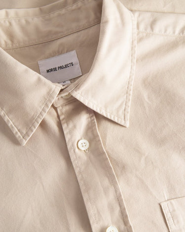 Norse Projects Algot Twill Shirt Oatmeal - KYOTO - Norse Projects