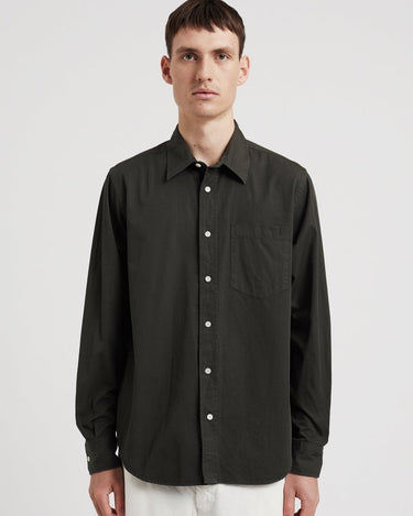 Norse Projects Algot Twill Shirt Skjorter Black Olive - KYOTO - Norse Projects