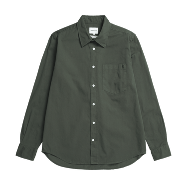 Norse Projects Algot Twill Shirt Skjorter Black Olive - KYOTO - Norse Projects