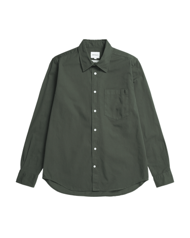 Norse Projects Algot Twill Shirt Skjorter Black Olive - KYOTO - Norse Projects