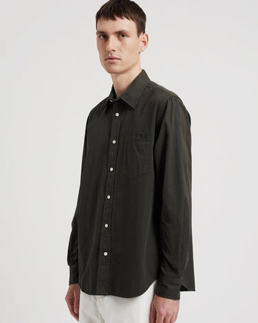 Norse Projects Algot Twill Shirt Skjorter Black Olive - KYOTO - Norse Projects