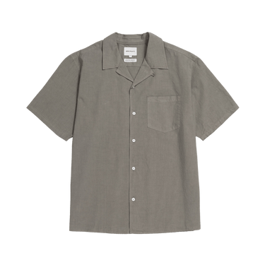 Norse Projects Carsten Cotton Tencel Shirt Mid Khaki - KYOTO - Norse Projects