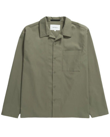 Norse Projects Carsten Solotex Twill Shirt LS Sediment Green - KYOTO - Norse Projects