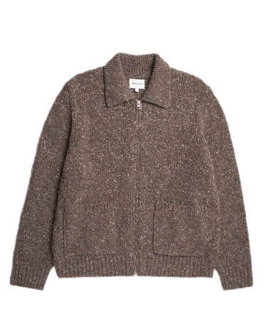 Norse Projects Erik Donegal Diamond Jacket Seal Brown - KYOTO - Norse Projects