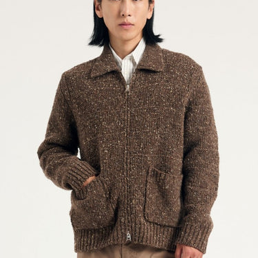 Norse Projects Erik Donegal Diamond Jacket Seal Brown - KYOTO - Norse Projects