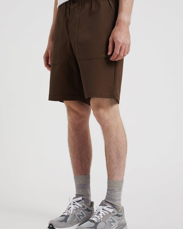 Norse Projects Ezra Fatigue Solotex Twill Shorts Chestnut - KYOTO - Norse Projects