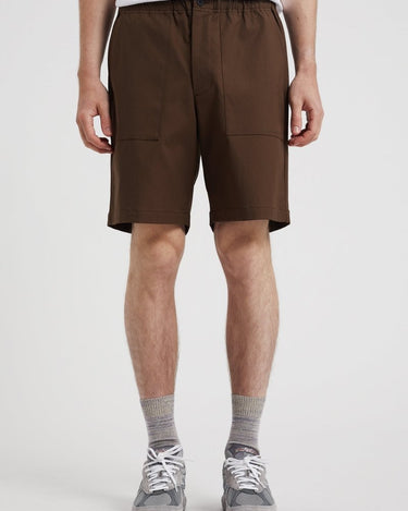 Norse Projects Ezra Fatigue Solotex Twill Shorts Chestnut - KYOTO - Norse Projects