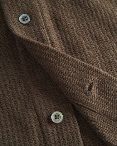 Norse Projects Gustav Crochet Jersey Shirt Chestnut - KYOTO - Norse Projects