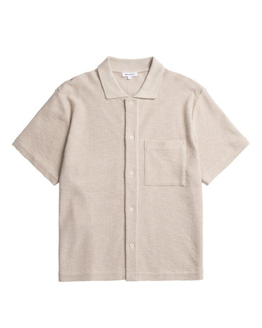 Norse Projects Gustav Crochet Jersey Shirt Oatmeal - KYOTO - Norse Projects