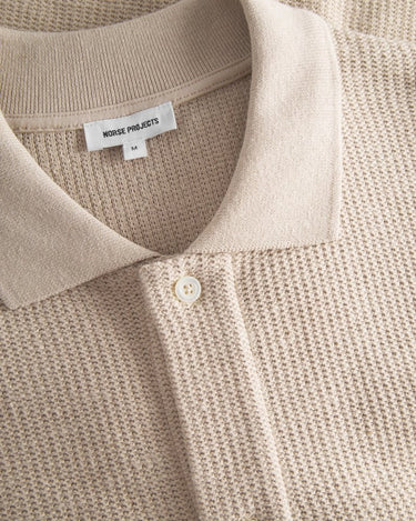 Norse Projects Gustav Crochet Jersey Shirt Oatmeal - KYOTO - Norse Projects