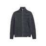 Norse Projects Hagen Wool Cotton Rib Full Zip Jacket Dark Grey Melange - KYOTO - Norse Projects